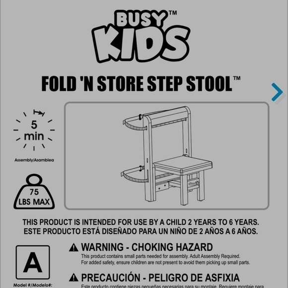 Fold 'N Store Step Stool for Toddlers, Wood Step Stool - Picture 4 of 6